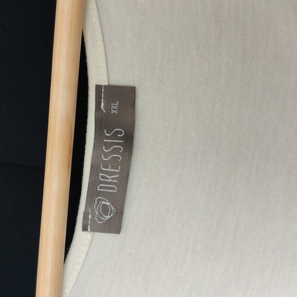 Dressis Cream White Sleeveless Top Scoop Pleated Neck Blouse Size XXL - Picture 5 of 9